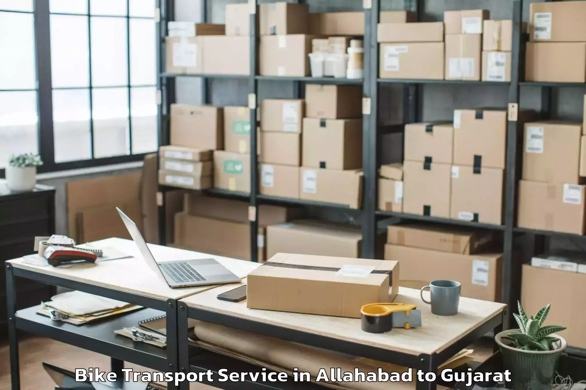 Easy Allahabad to Dahod Bike Transport Booking